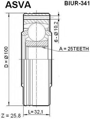 Купить запчасть ASVA - BIUR341 