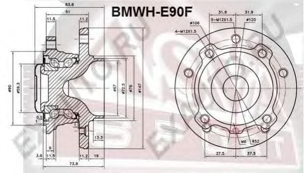 Купить запчасть ASVA - BMWHE90F 