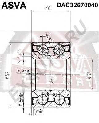 Купить запчасть ASVA - DAC32670040 