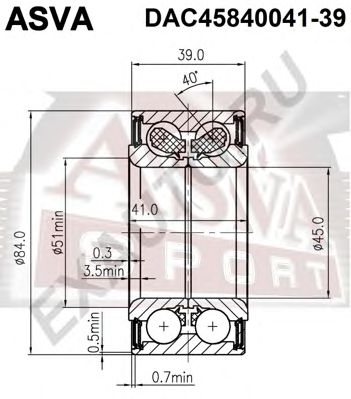 Купить запчасть ASVA - DAC4584004139 