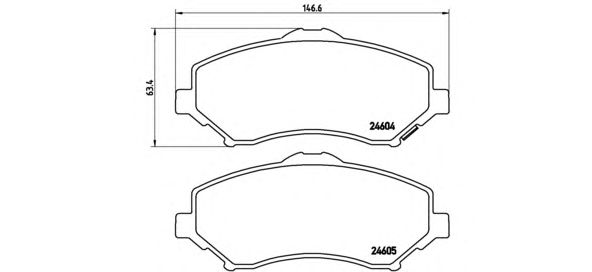 Купить запчасть BREMBO - P11025 