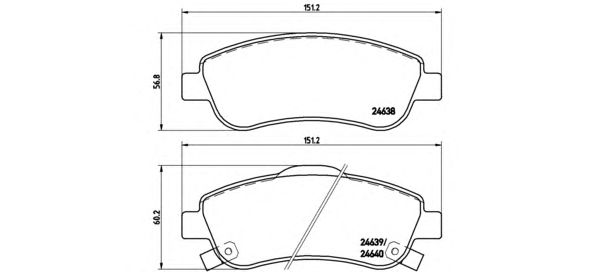 Купить запчасть BREMBO - P28045 