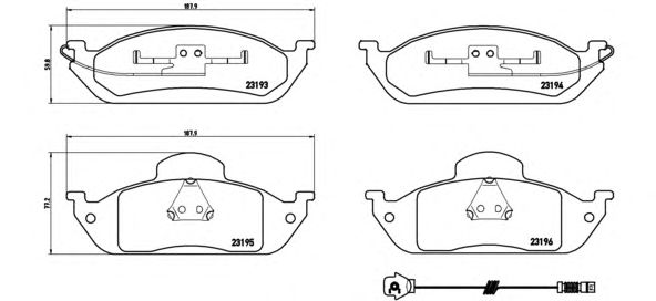 Купить запчасть BREMBO - P50039 