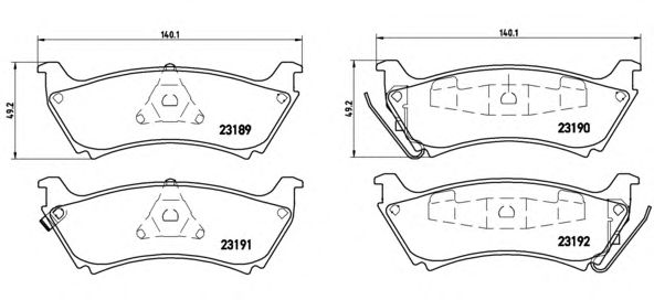 Купить запчасть BREMBO - P50040 