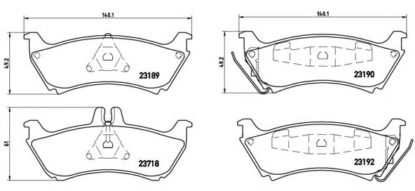 Купить запчасть BREMBO - P50044 