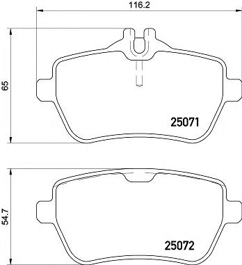 Купить запчасть BREMBO - P50117 