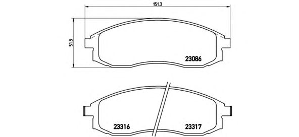 Купить запчасть BREMBO - P54032 