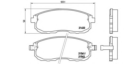 Купить запчасть BREMBO - P56021 