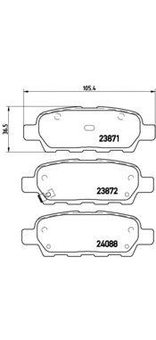 Купить запчасть BREMBO - P56046 