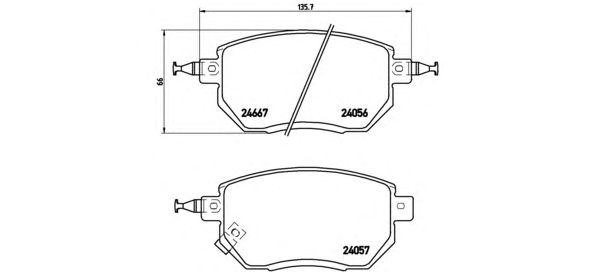 Купить запчасть BREMBO - P56051 