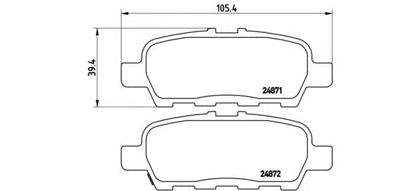 Купить запчасть BREMBO - P56068 