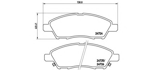 Купить запчасть BREMBO - P56070 