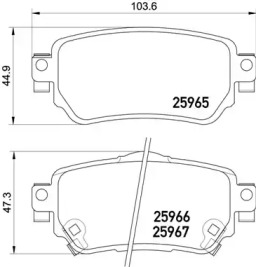 Купить запчасть BREMBO - P56098 