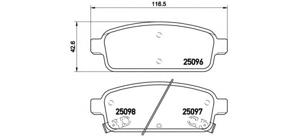 Купить запчасть BREMBO - P59080 