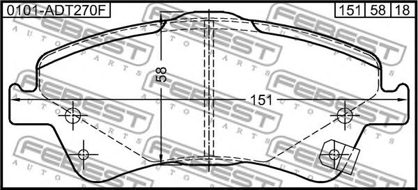 Купить запчасть FEBEST - 0101ADT270F 