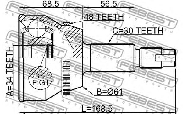 Купить запчасть FEBEST - 0110MHU38A48 