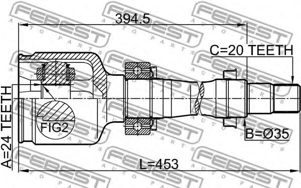 Купить запчасть FEBEST - 0111220RH 