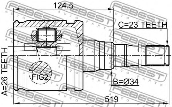 Купить запчасть FEBEST - 0111MCX20RH 
