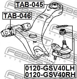 Купить запчасть FEBEST - 0120GSV40LH 