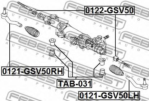 Купить запчасть FEBEST - 0121GSV50RH 