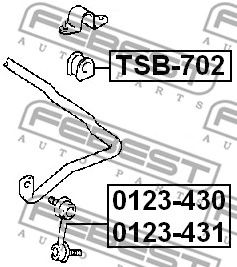 Купить запчасть FEBEST - 0123-430 Тяга / стойка, стабилизатор