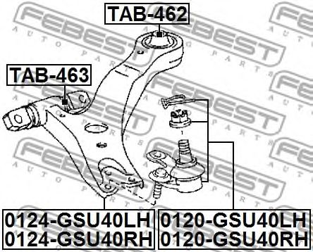 Купить запчасть FEBEST - 0124GSU40RH 