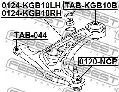 Купить запчасть FEBEST - 0124KGB10RH 