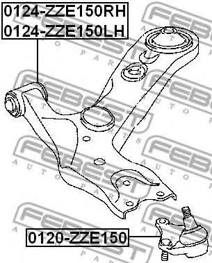 Купить запчасть FEBEST - 0124ZZE150RH 