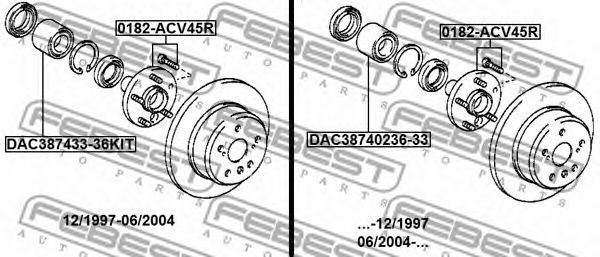 Купить запчасть FEBEST - 0182ACV45R 
