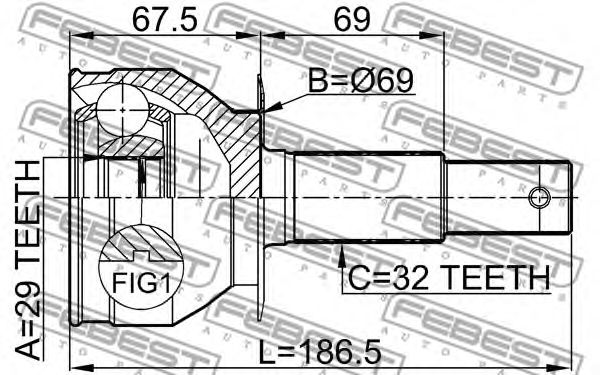 Купить запчасть FEBEST - 0210R51R 