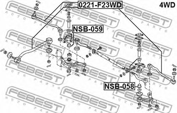 Купить запчасть FEBEST - 0221F23WD 