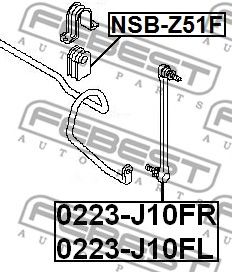 Купить запчасть FEBEST - 0223J10FR 