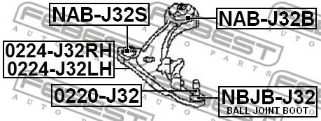 Купить запчасть FEBEST - 0224J32LH 