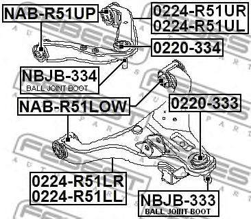 Купить запчасть FEBEST - 0224R51UR 