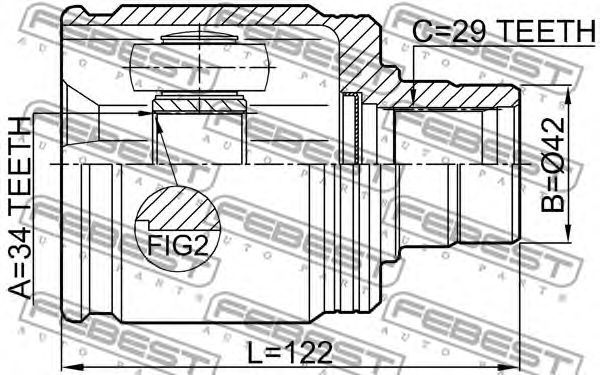 Купить запчасть FEBEST - 0311ACC22RH 