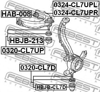 Купить запчасть FEBEST - 0324CL7UPR 