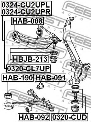 Купить запчасть FEBEST - 0324CU2UPR 