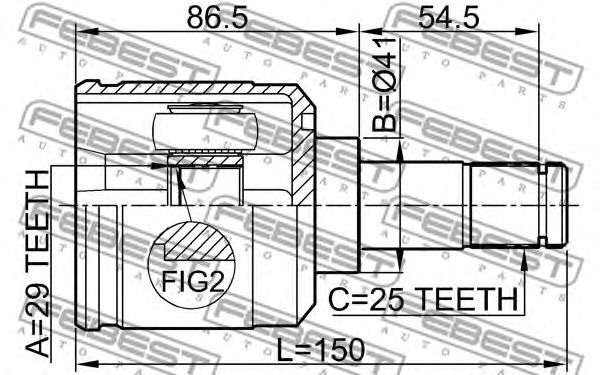 Купить запчасть FEBEST - 0411CS13RH 