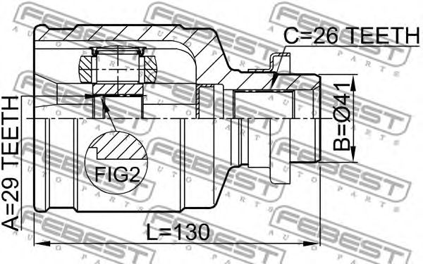 Купить запчасть FEBEST - 0411CU204WD 
