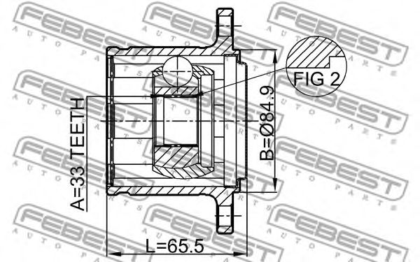 Купить запчасть FEBEST - 0411KB4RH 
