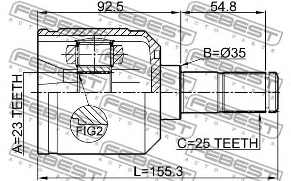 Купить запчасть FEBEST - 0411N11W 