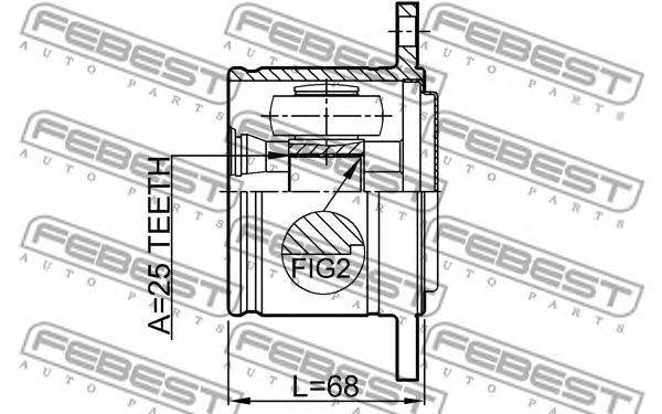 Купить запчасть FEBEST - 0411V43RH 