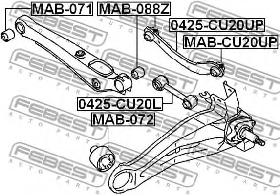 Купить запчасть FEBEST - 0425CU20L 