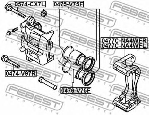 Купить запчасть FEBEST - 0475V75F 