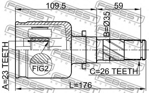 Купить запчасть FEBEST - 0511M320ATLH 