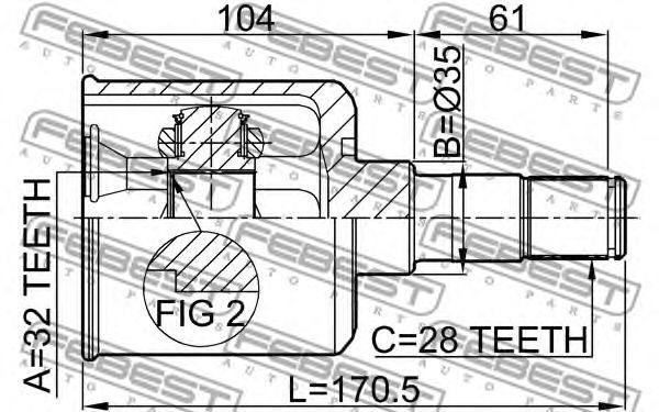 Купить запчасть FEBEST - 0511M6MTLH 