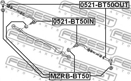 Купить запчасть FEBEST - 0521BT50OUT 