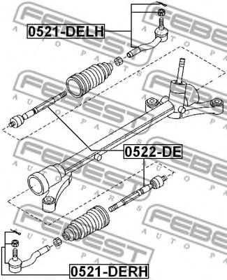 Купить запчасть FEBEST - 0521DELH 