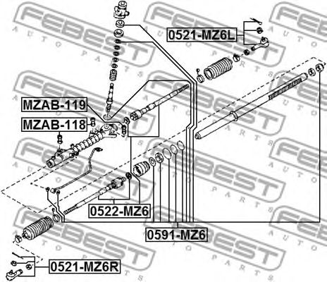 Купить запчасть FEBEST - 0521MZ6L 
