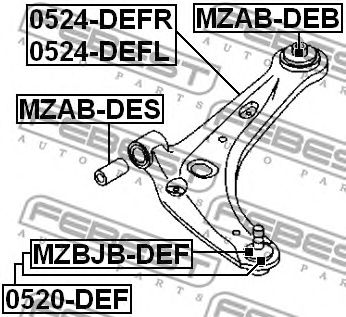 Купить запчасть FEBEST - 0524DEFR 